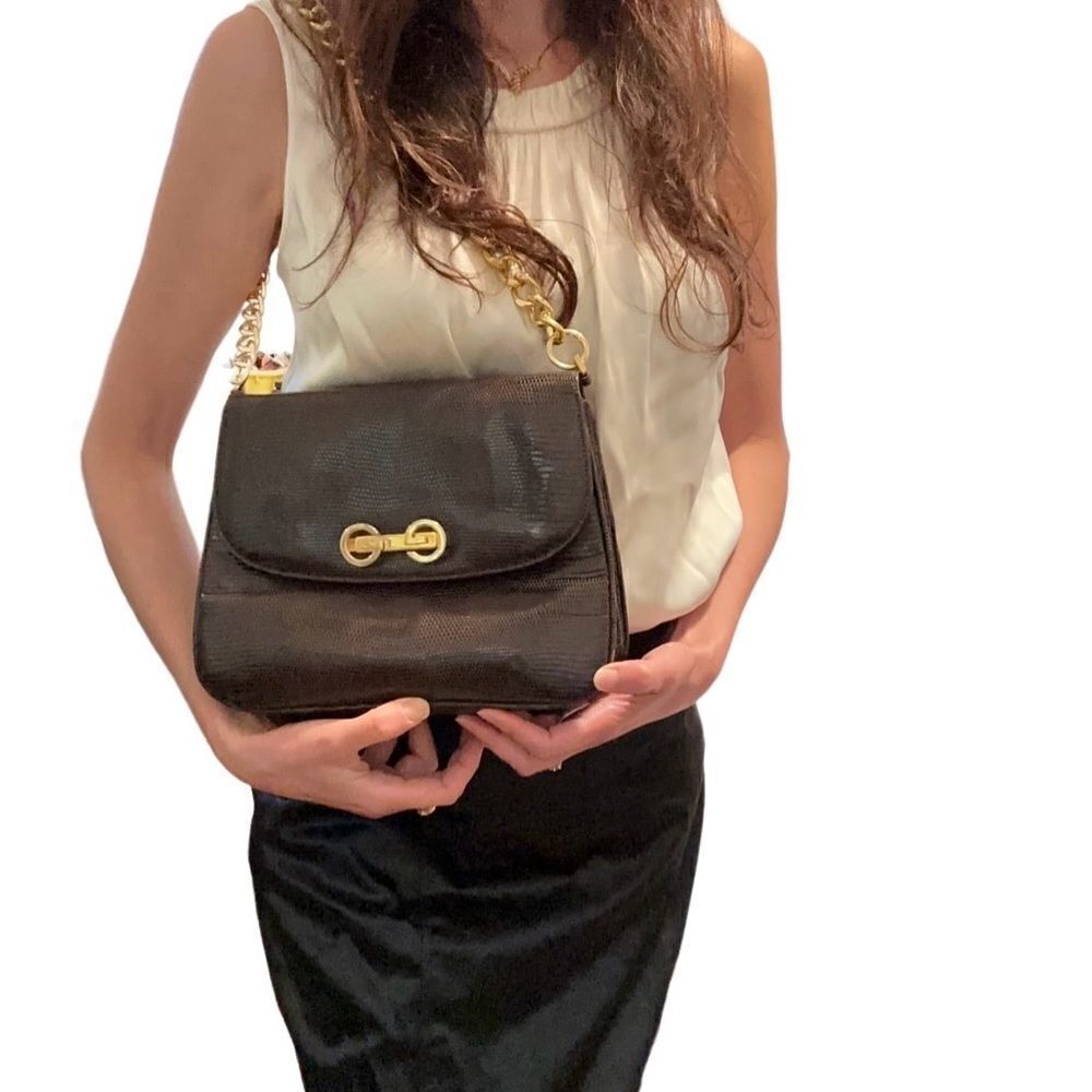 Gucci crocodile leather shoulder bag - Picture 7 of 16